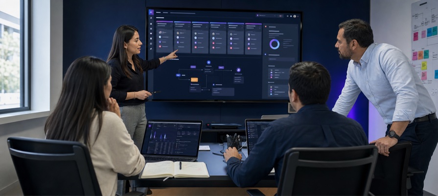 Equipo äGestBi configurando herramientas en conjunto
