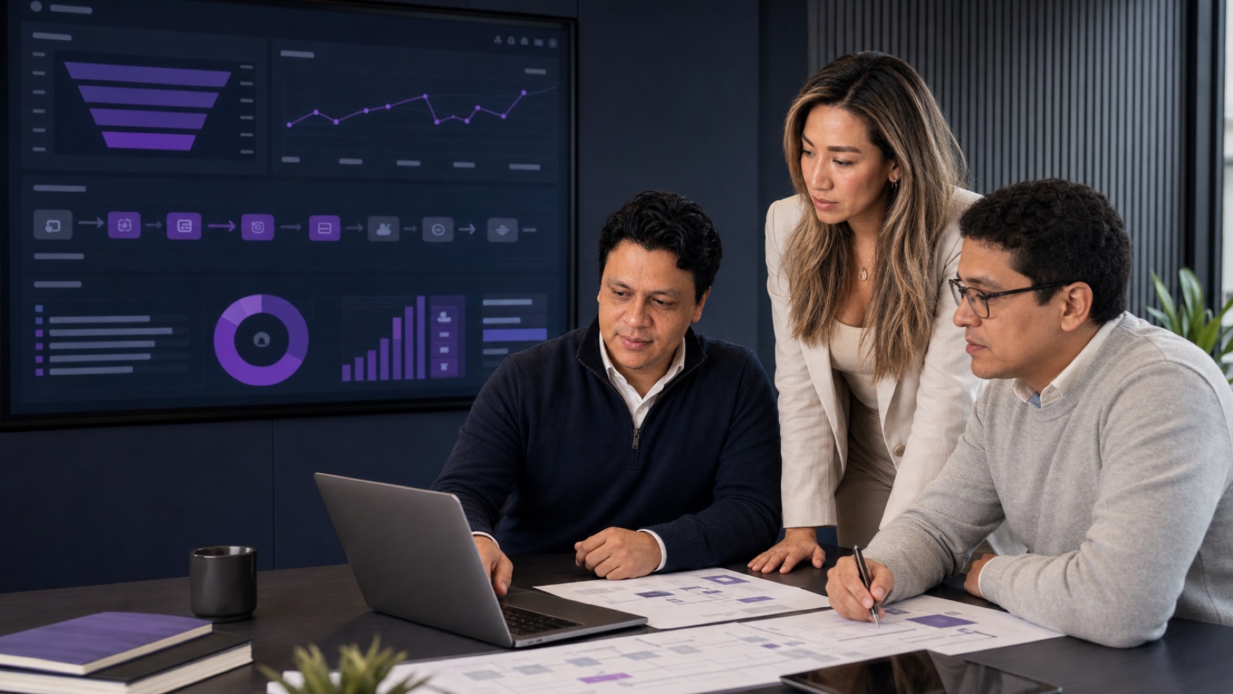 Equipo äGestBi revisando procesos, CRM e indicadores comerciales